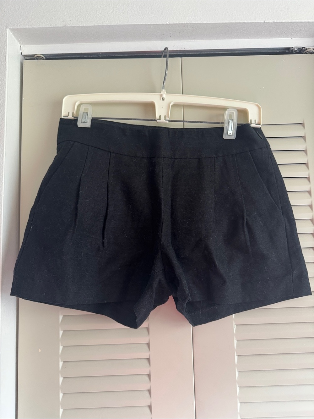 J. Crew Black High-Waist Pleated Women's Shorts